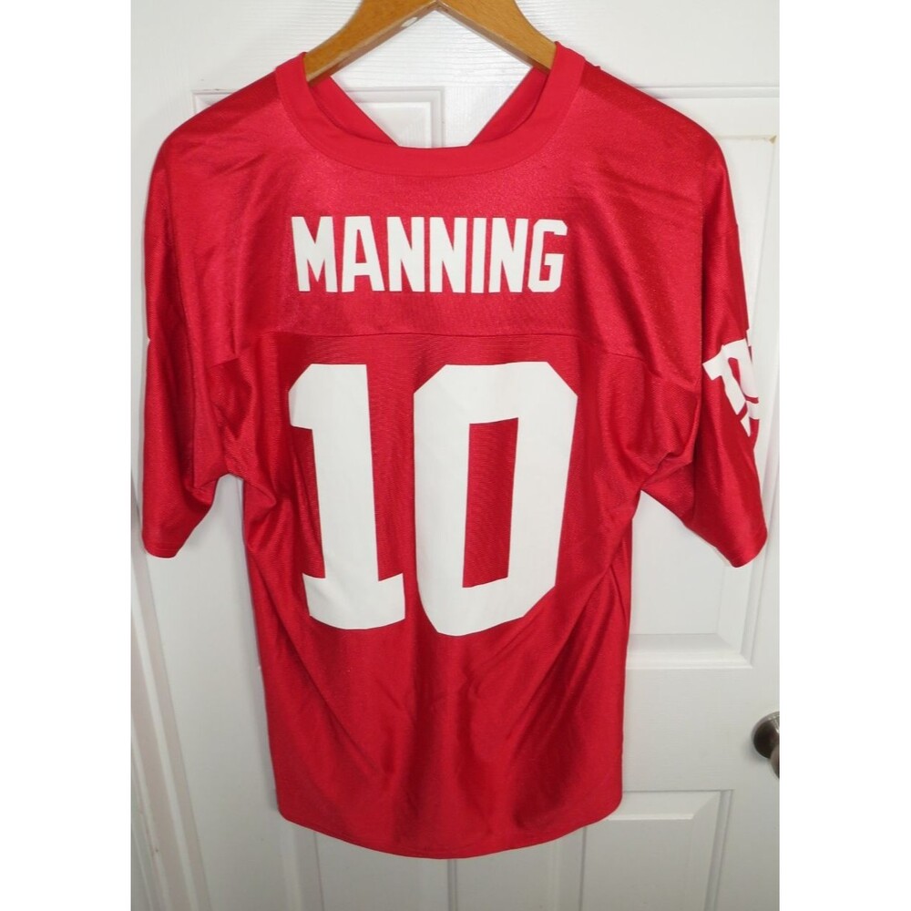 Eli Manning New York Giants Red NFL Players Jersey Vintage Y2K Men's Large